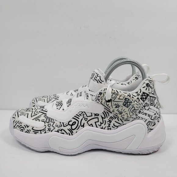 Adidas D.O.N. Issue 3 GCA Men's Black White Basketball Shoes GW3648 US Size 7.5 - Picture 5 of 11